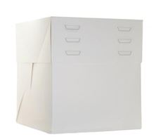 Picture of WHITE CAKE BOX EXTRA TALL ADJUSTABLE  35CM